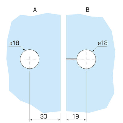 Flamea+ glasklem glas/glas 90° - 8196 - Sparing
