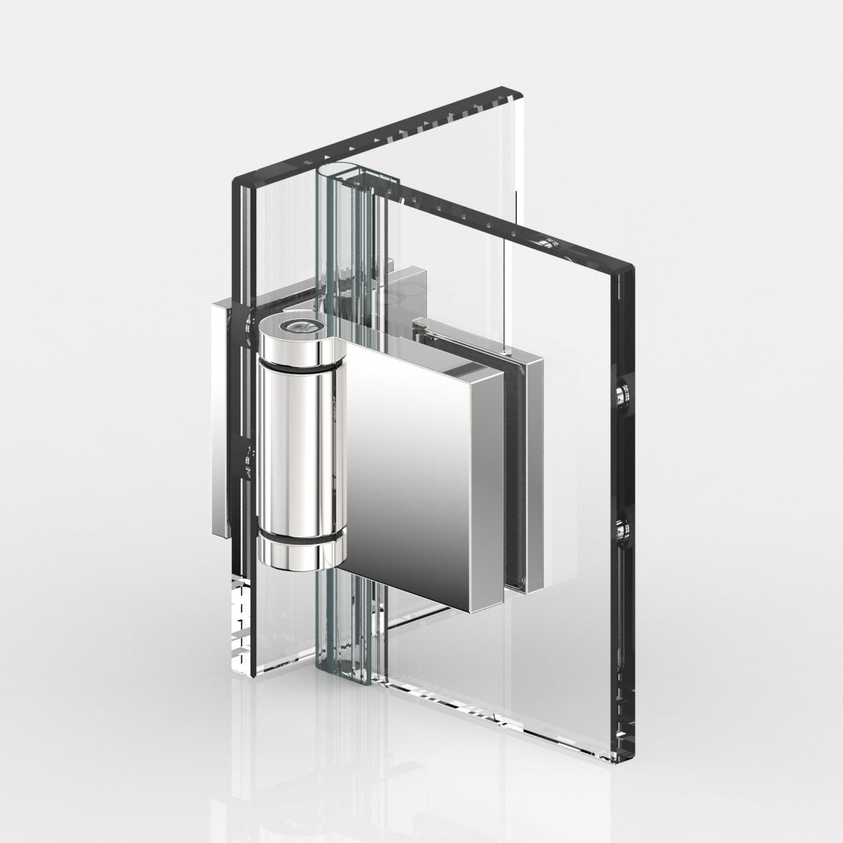 Flinter douchescharnier glas/glas 90° - 8158 - Glas