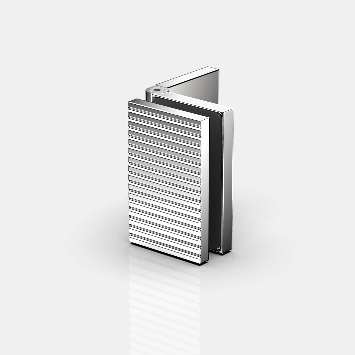 Flamea+ Linea glasklem wand/glas 90° - 8199M1 - Glans Chroom