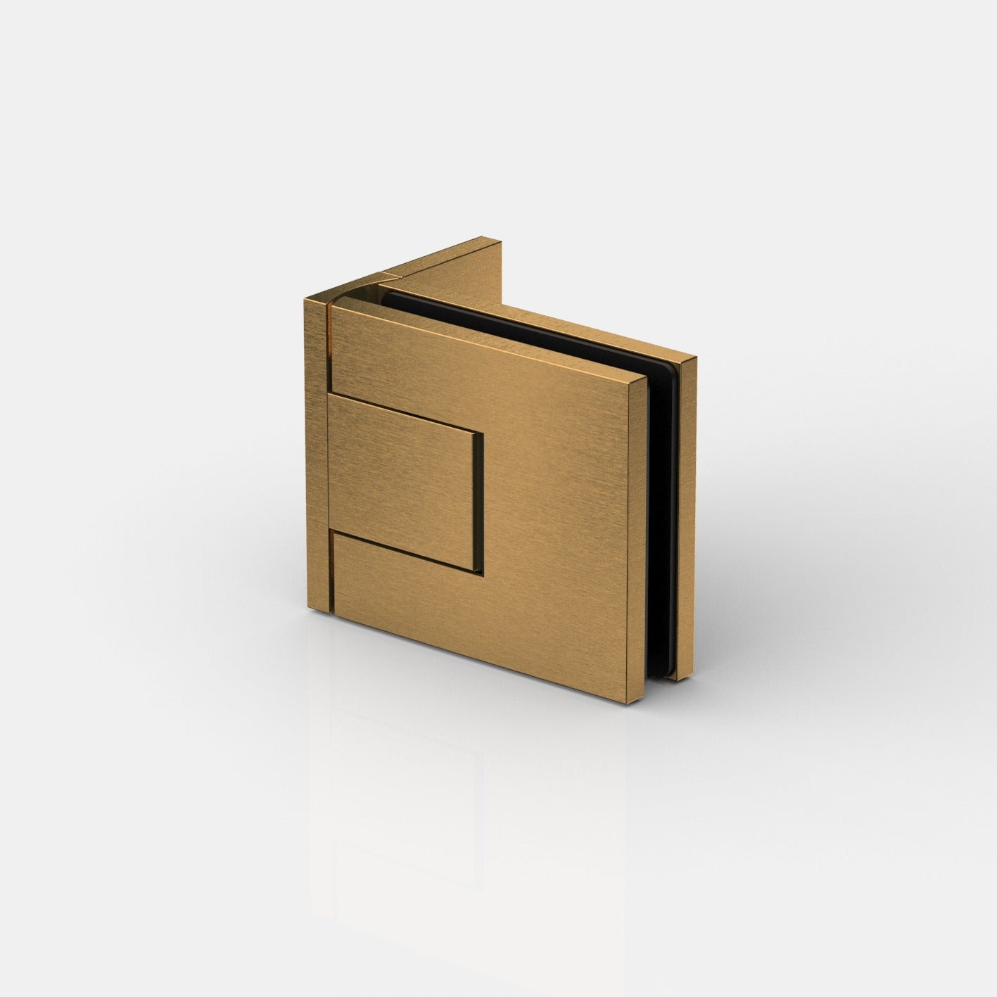 Pontere+ douchescharnier wand/glas 90° - 8314 - Messing Brons Geborsteld