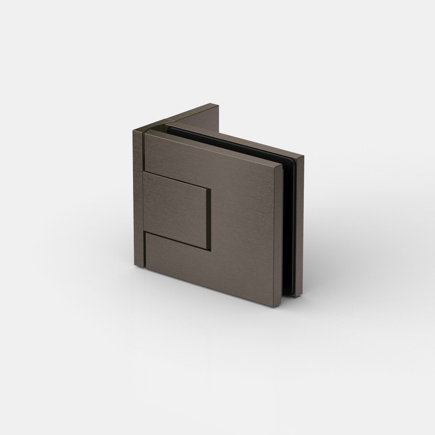 Pontere+ douchescharnier wand/glas 90° - 8314 - Gun Metal Geborsteld