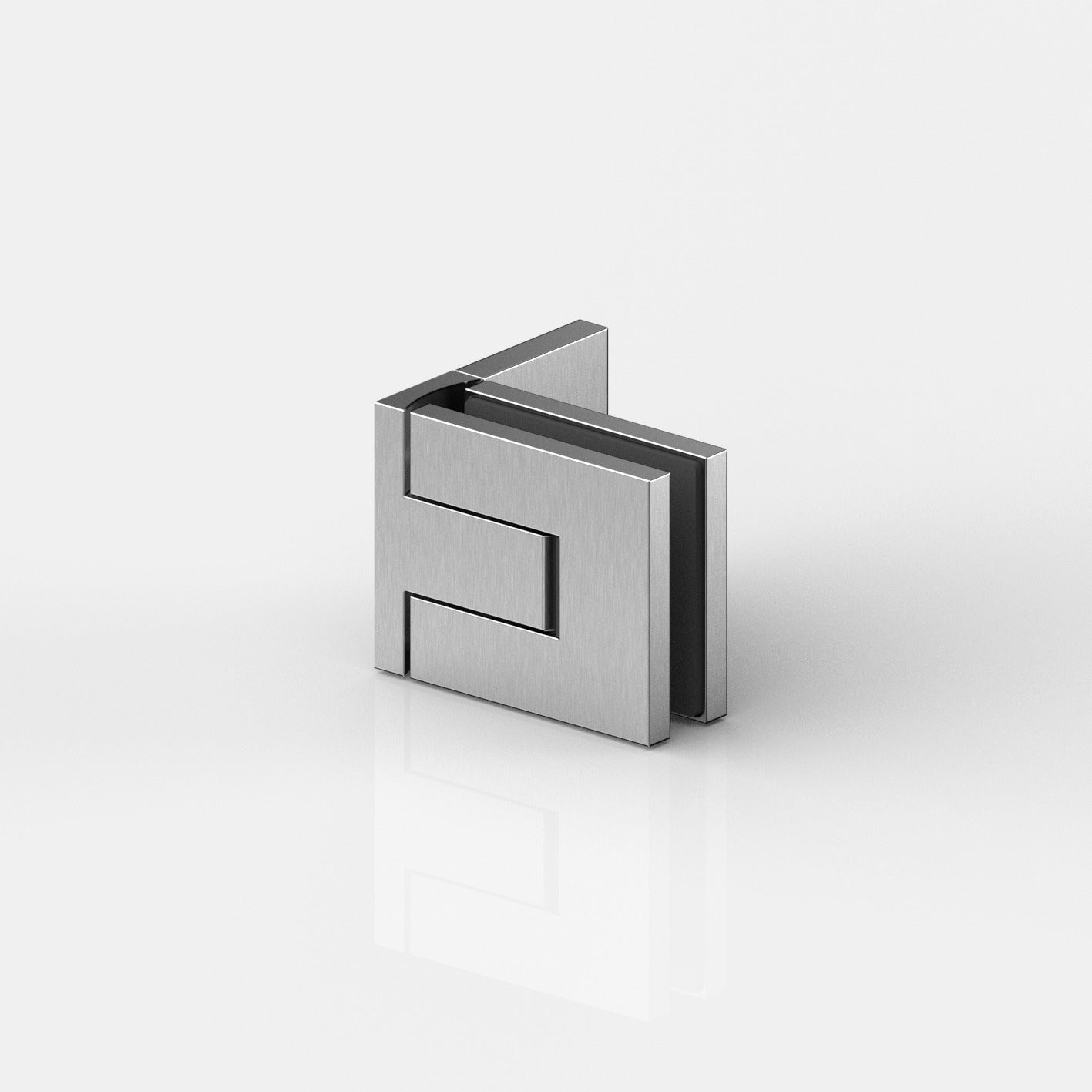 Flamea Pro Mini douchescharnier glas/wand 90° - 8330 - RVS-effect PVD