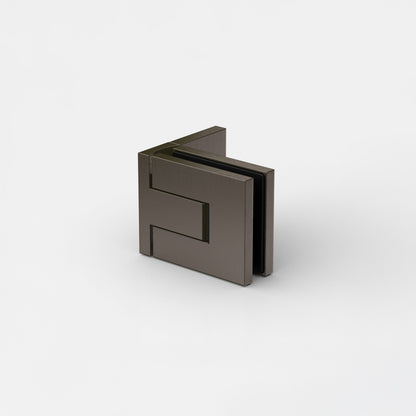 Flamea Pro Mini douchescharnier glas/wand 90° - 8330 - Gun Metal Geborsteld