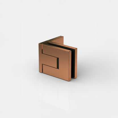 Flamea Pro Mini douchescharnier glas/wand 90° - 8330 - Koper Mat Geborsteld