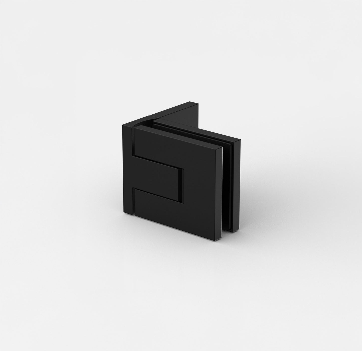 Flamea Pro Mini douchescharnier glas/wand 90° - 8330 - Mat Diep Zwart