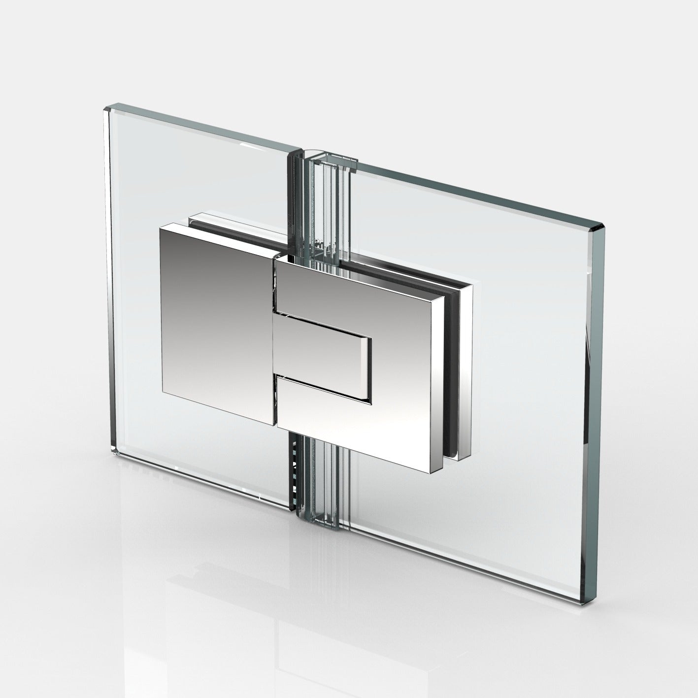 Flamea Pro Mini douchescharnier glas/glas 180° - 8332 - Op glas