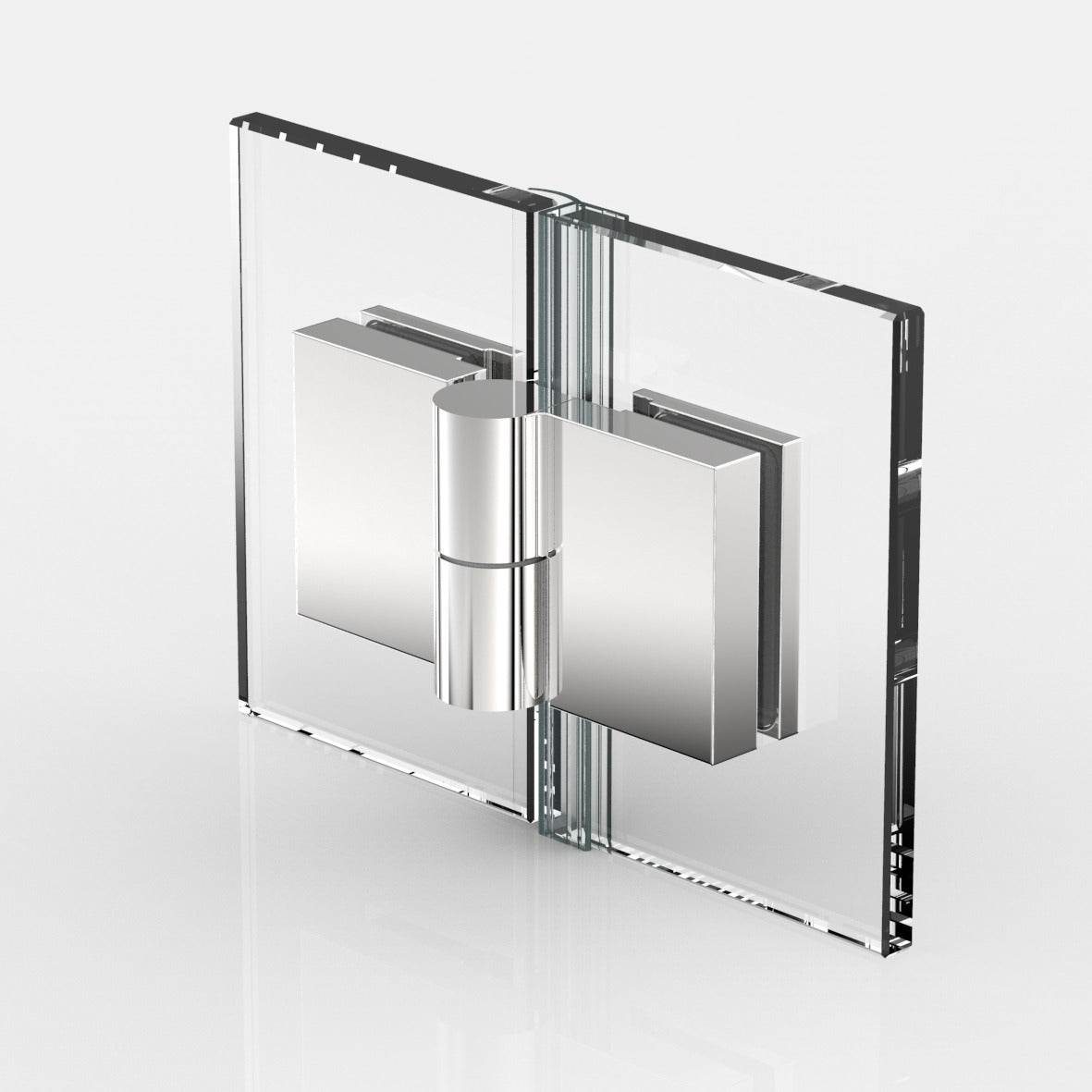 Nivello douchescharnier glas/glas 180° - 8363 - Glas