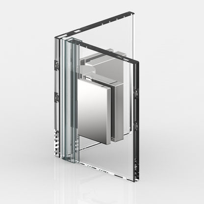 Nivello douchescharnier glas/glas 90° - 8367 - Links - Glas