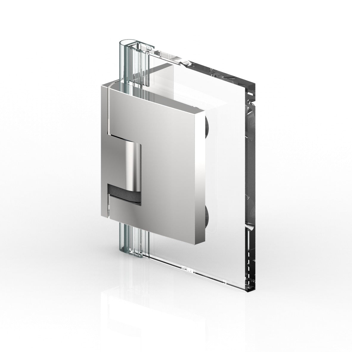 Pavone douchescharnier wand/glas 90° - 8390 - Links - Op glas