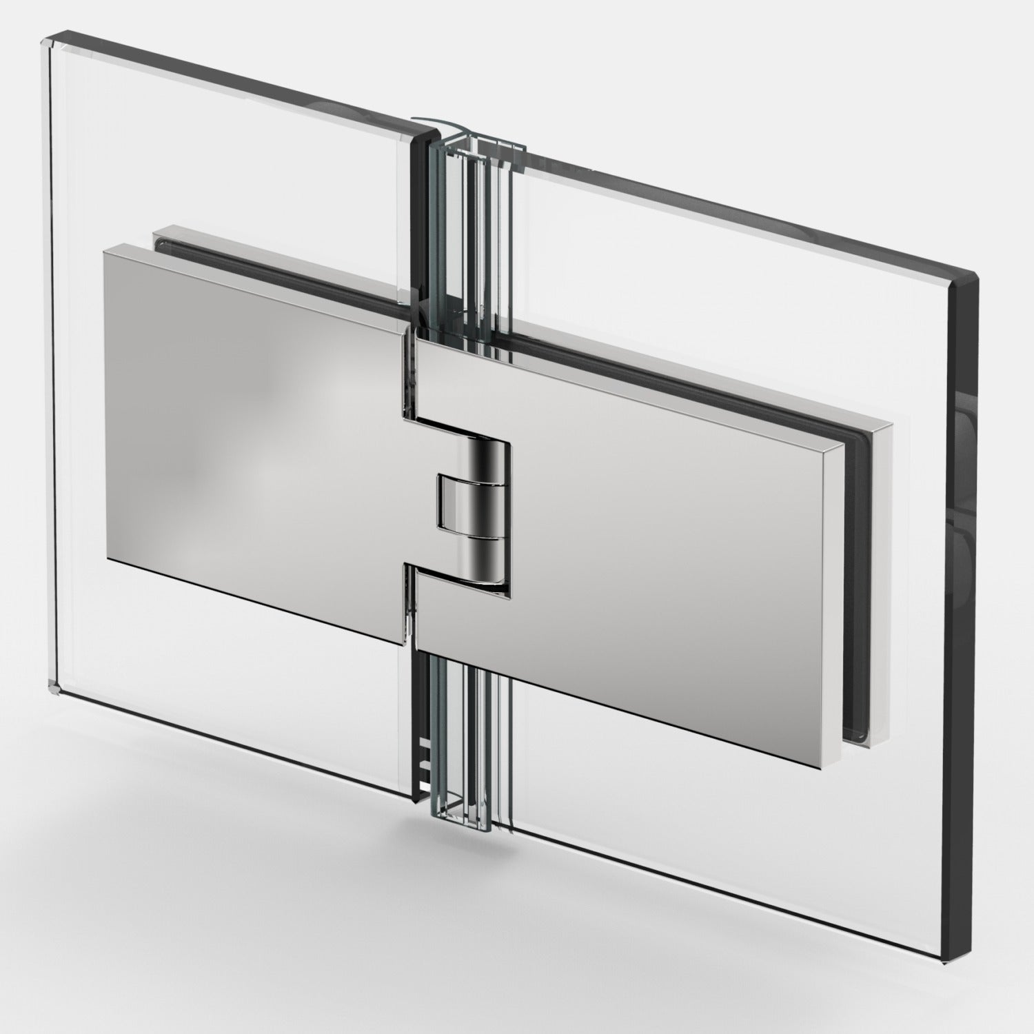 Fardello douchescharnier glas/glas 180° - 8901 - Glas