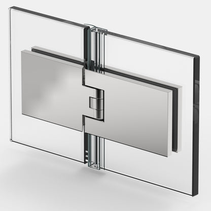Fardello douchescharnier glas/glas 180° - 8901 - Glas