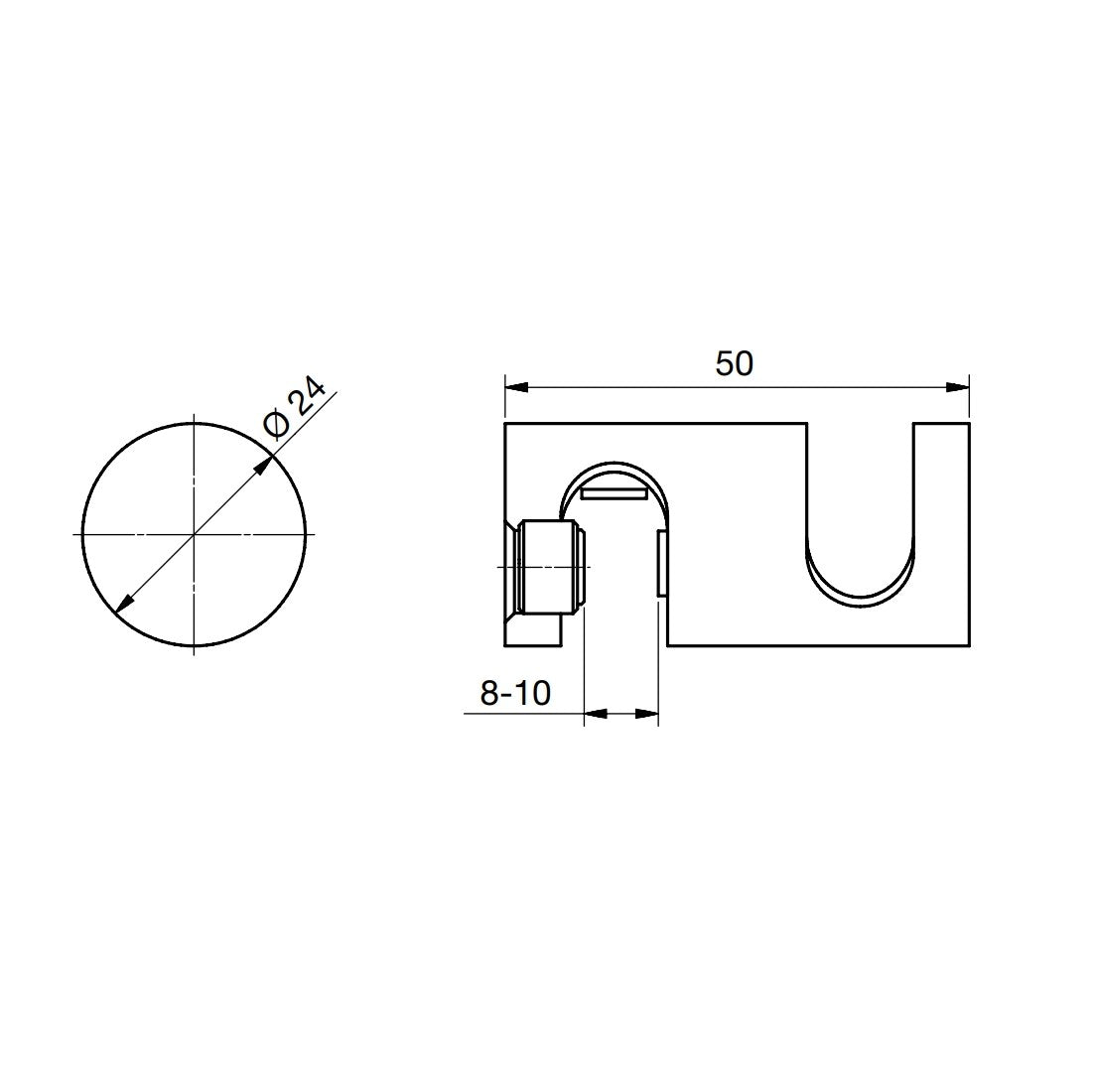 Handdoekhouder - 8696 - Technische Tekening