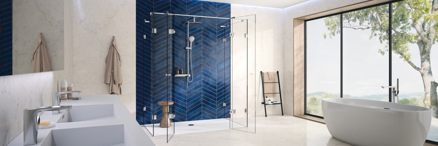 Pontere+ douchescharnier glas/glas 180° - 8312 - Sfeer